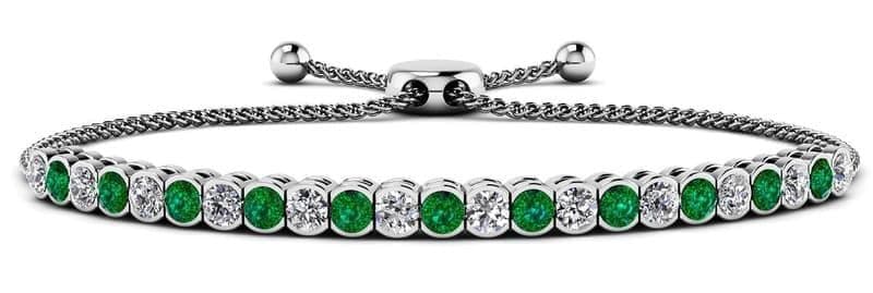Moonlight Adjustable Bracelet Gemstones Diamonds