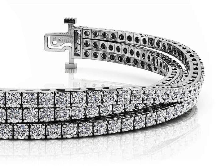 Triple Strand Flexible Diamond Tennis Bracelet