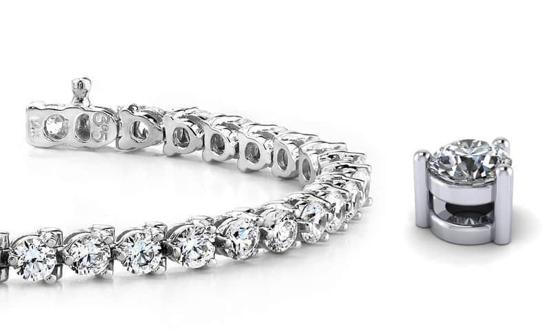 3 Prong Diamond Tennis Bracelet