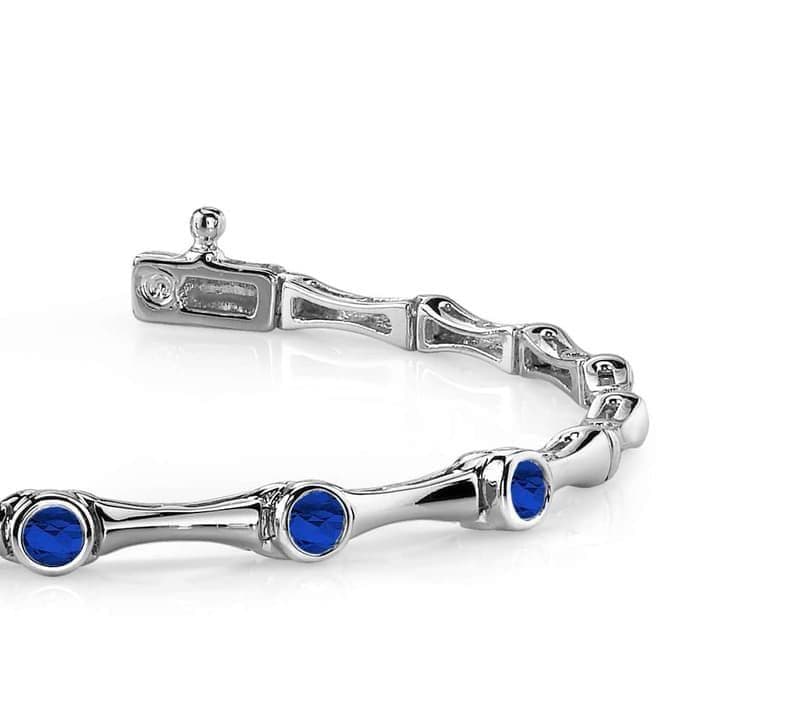 Gemstone Column Link Bracelet