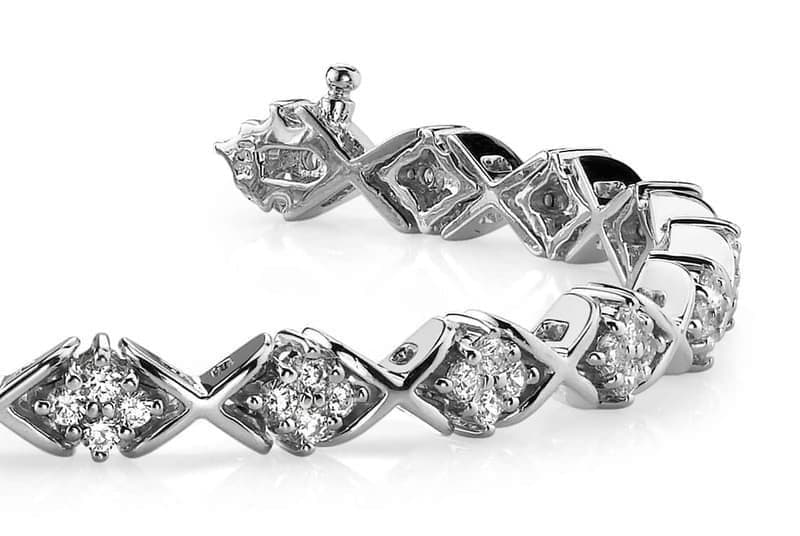 Four Corners Diamond Tennis Bracelet