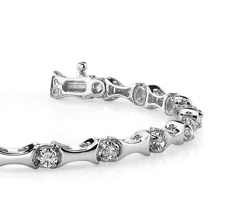 Gold N Eye Diamond Link Bracelet