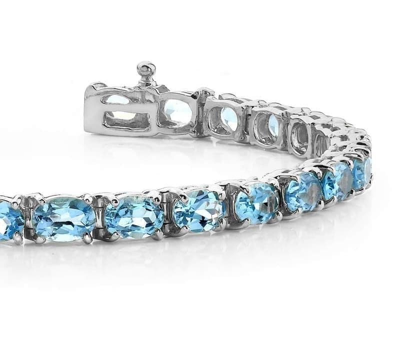 Classic Oval Shaped Gemstone Bracelet