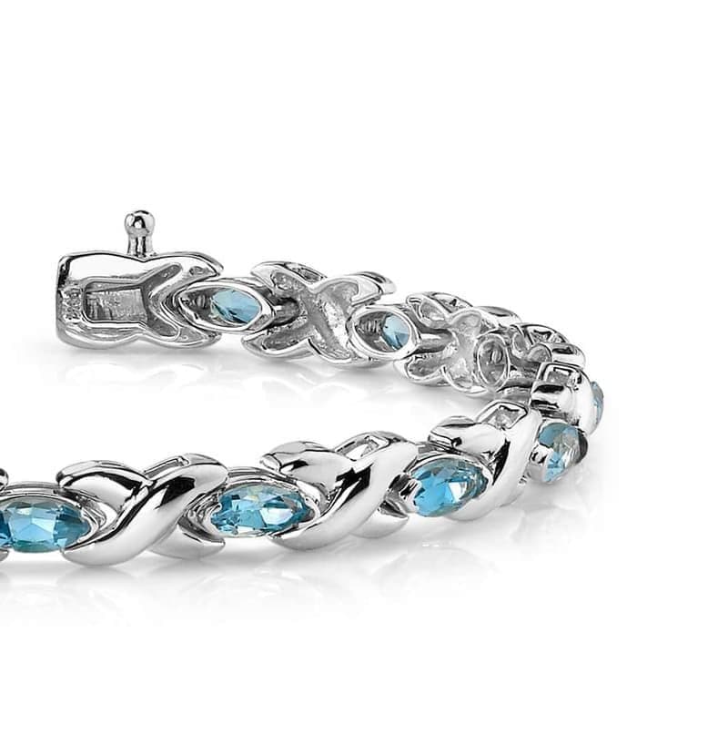 Marquise Shaped Gemstone Bracelet