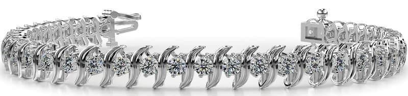 Wave Diamond Tennis Bracelet