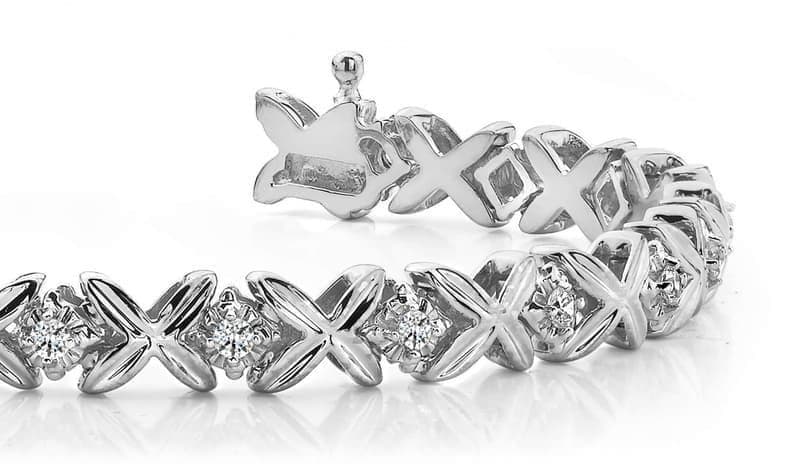 Shiny "X" Shaped Links Bracelet