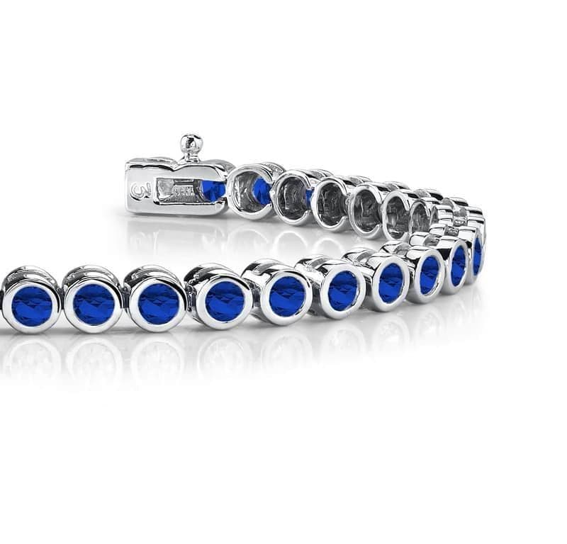 Classic Round Bezel Set Gemstone Bracelet