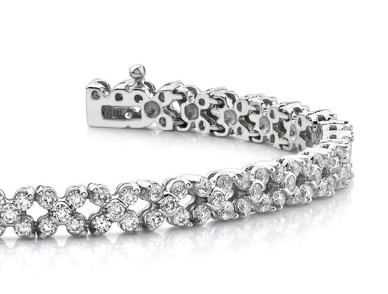 Perfect Flower Diamond Tennis Bracelet