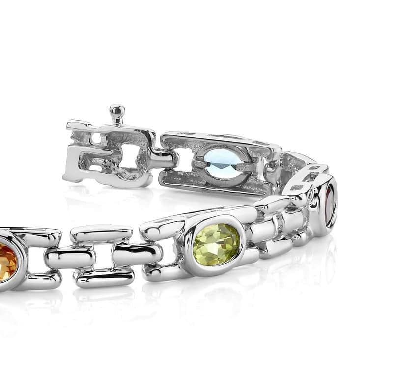 Timeless Brick Design Gemstone Bracelet