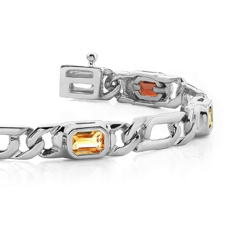 Octagon Gemstone Bracelet