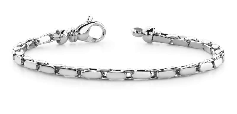 Medium Sized Flat Link Metal Bracelet