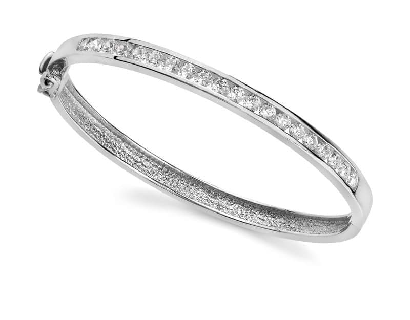 Channel Set Bangle Bracelet