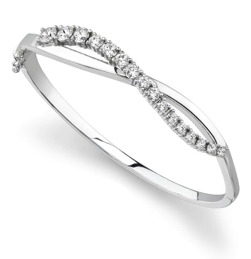 Curvy Diamond Bangle Bracelet