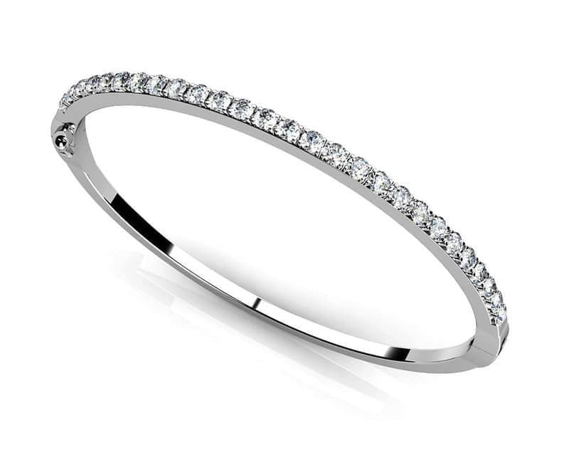 Partial Diamond Bangle Bracelet