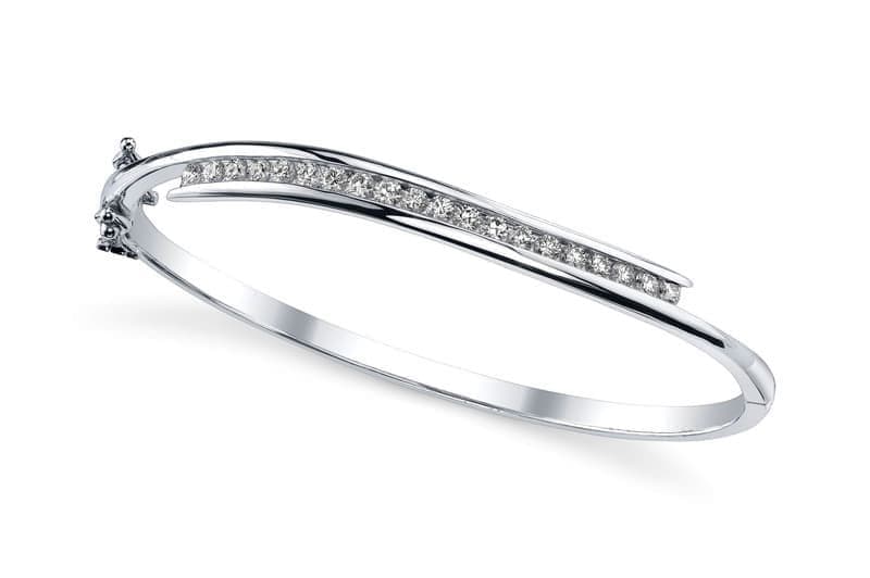 Row of Stones Diamond Bangle