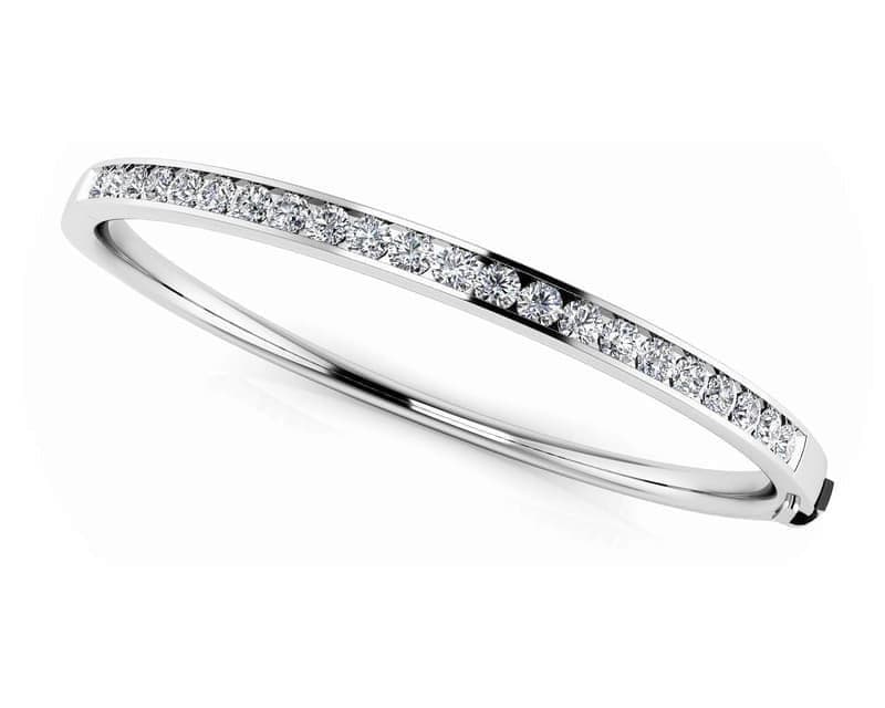 Classic Channel Set Bangle Bracelet
