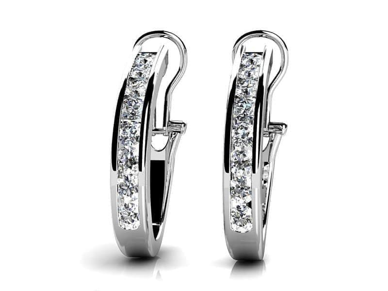 Timeless Channel Set Hoop Earrings