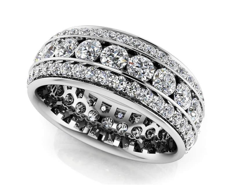 ROUND DIAMOND PRONG & CHANNEL