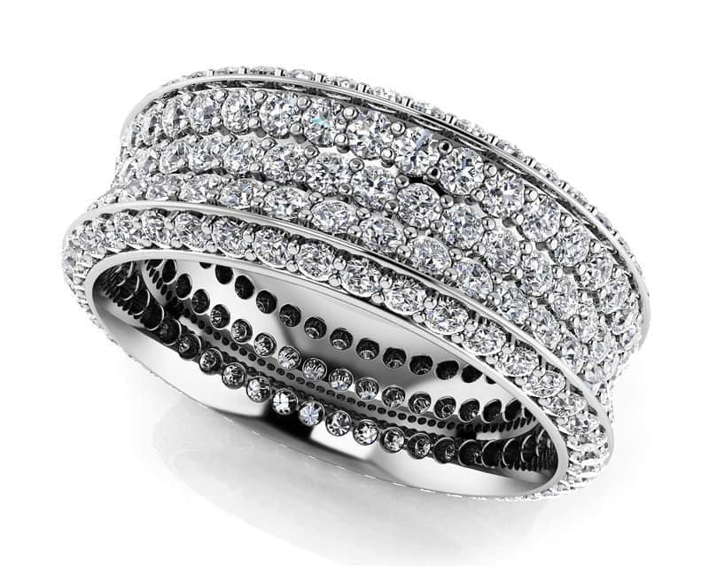 FIVE ROW ETERNITY RING