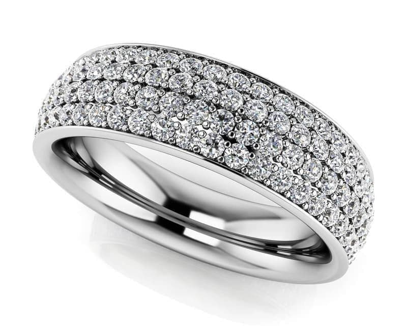 4 ROWS DIAMOND ETERNITY RING