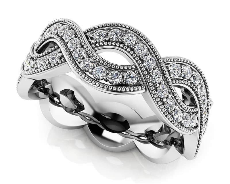 WOVEN BAND ETERNITY RING