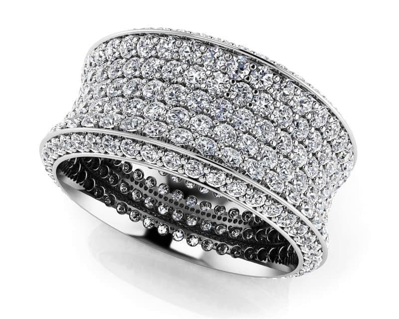 SEVEN ROW ETERNITY RING