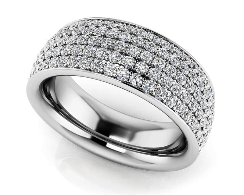 5 ROWS DIAMOND ETERNITY RING