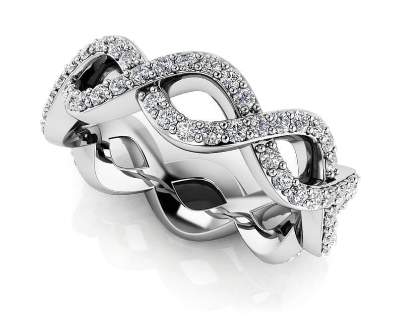 WOVEN BAND DIAMOND ETERNITY