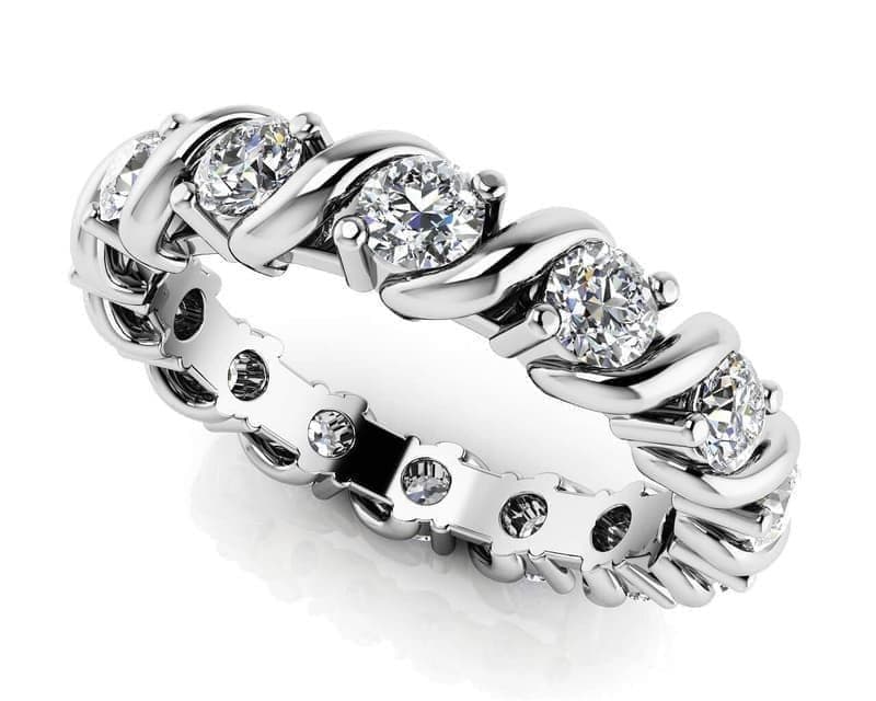 SWIRL DIAMOND ETERNITY RING