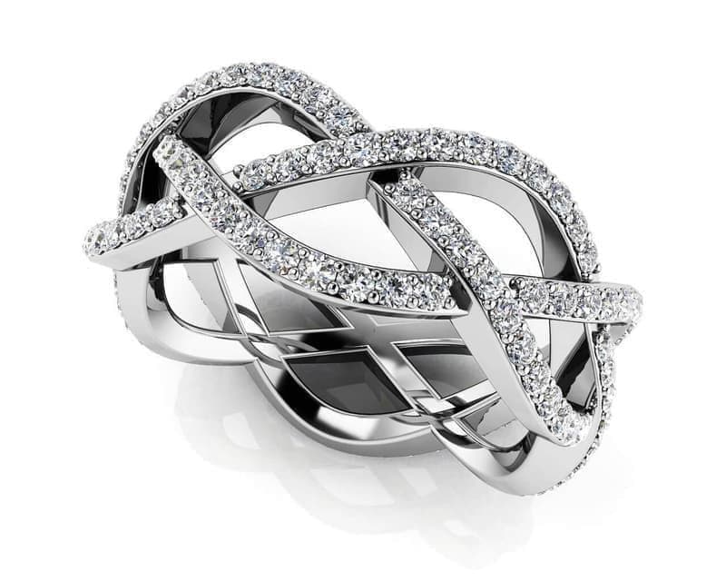 STYLISH WOVEN ETERNITY RING