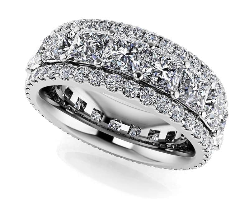 Amore Princess and Round Eternity Ring