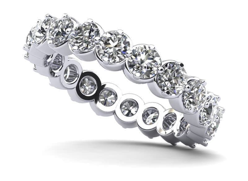 Dazzling Four Prong Eternity Ring