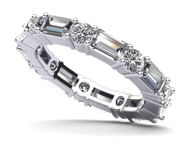 Baguette and Round Eternity Ring