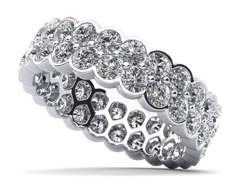 Double Diamond Eternity Ring