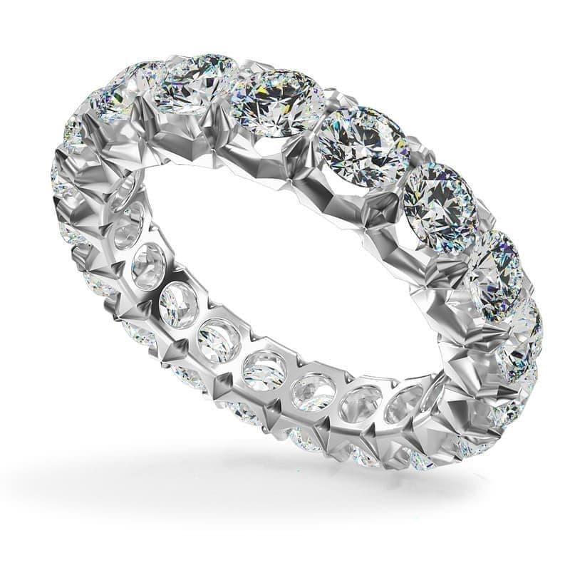 Crown Set Prong Diamond Eternity Ring