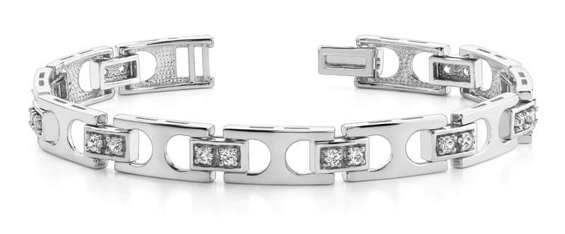 Two Tone Buckle Bracelet for Men