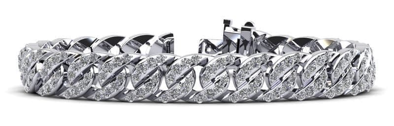 Overlapping Link Diamond Bracelet