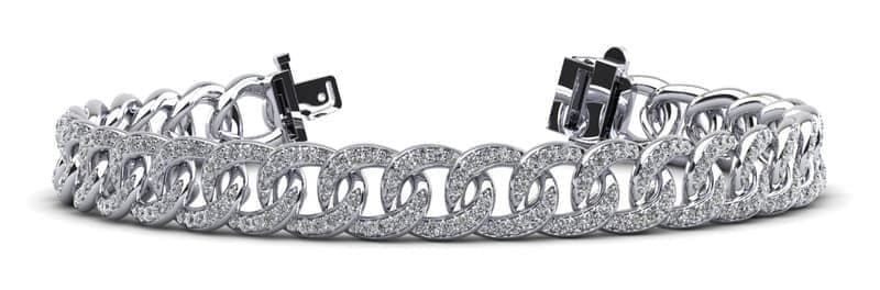 Graduated Diamond Swirl Bracelet for Women