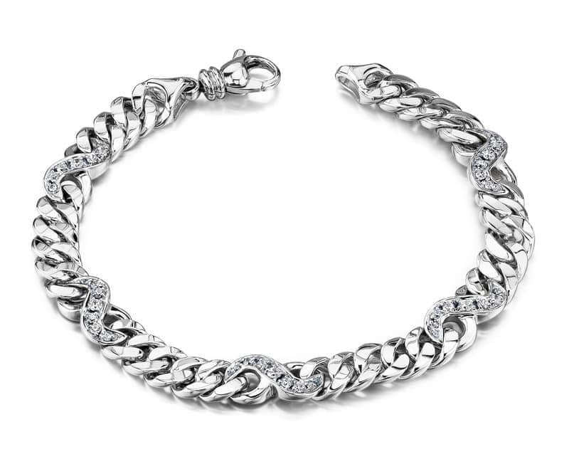 Men's Two Tone Figure 8 Bracelet