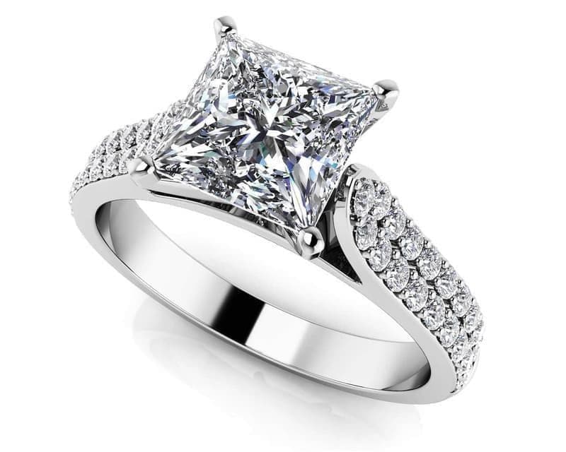 Princess Cut Diamond Splendor Engagement Ring