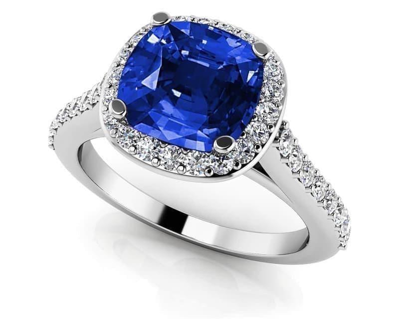 Classic Love Cushion Cut Gemstone Anniversary Ring