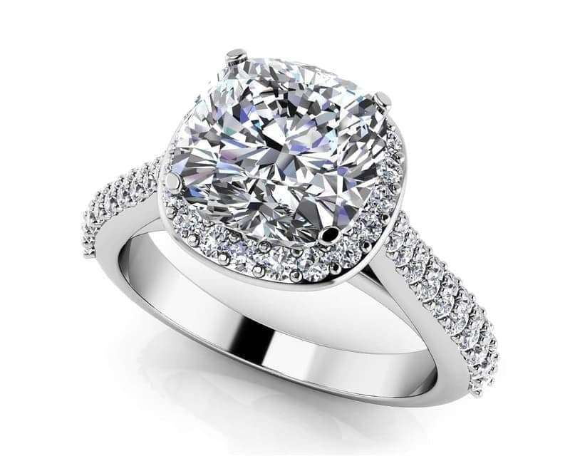 Love Story Cushion Cut Engagement Ring