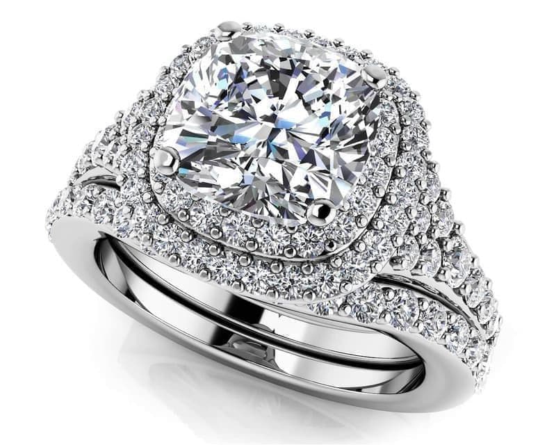 Andrea Love Cushion Cut Bridal Set