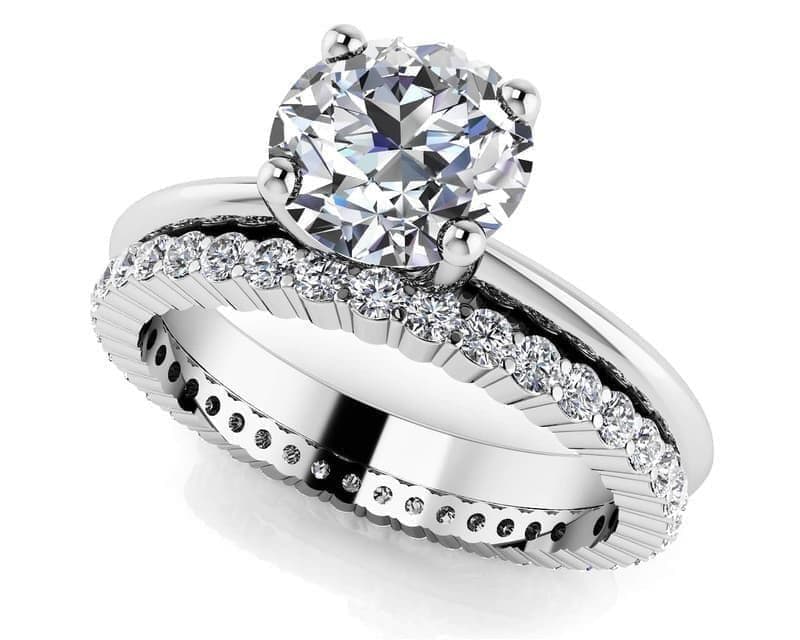 Eternal Light Round Solitaire Bridal Set