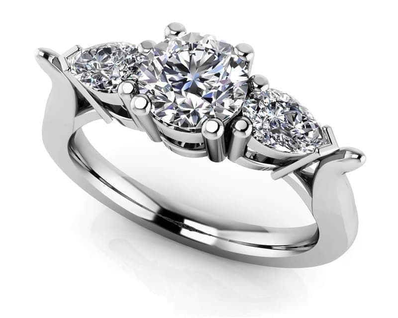 Fancy Triple Stone Diamond Ring