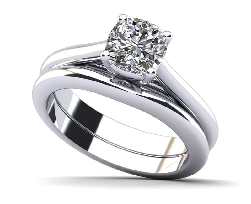 Elegant Round Solitaire Bridal Set