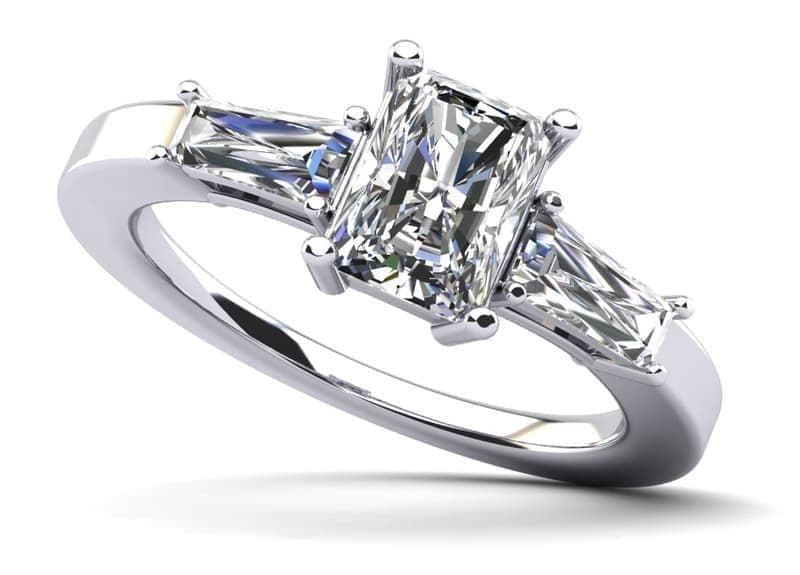 Divine Emerald Cut Diamond Engagement Ring