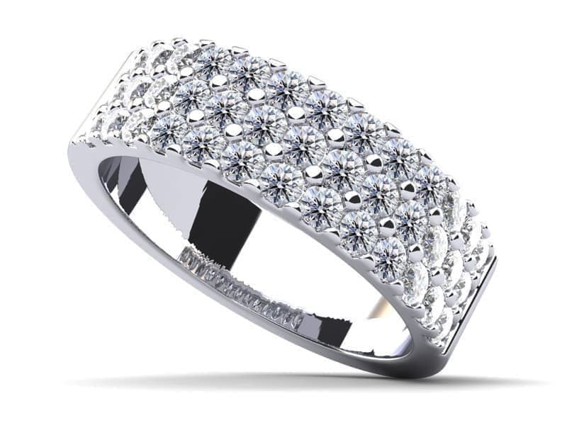 Three Row Brilliance Diamond Ring