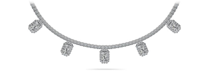 Alluring Diamond Tennis Necklace