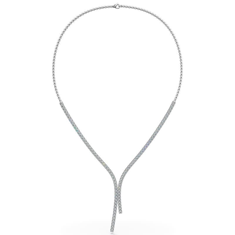 Lasso Diamond and Chain Tennis Necklace